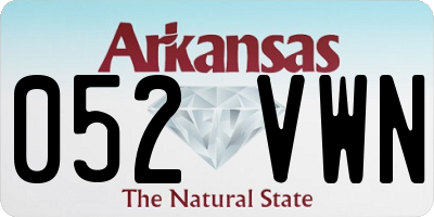 AR license plate 052VWN