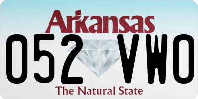 AR license plate 052VWO