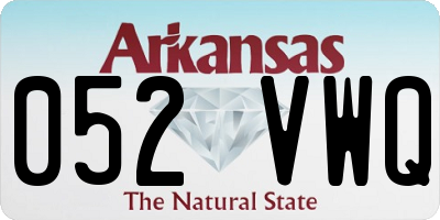 AR license plate 052VWQ