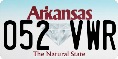 AR license plate 052VWR