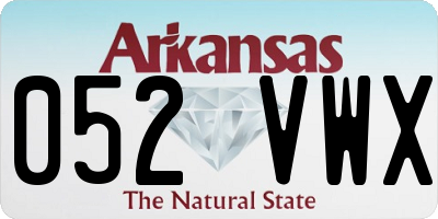 AR license plate 052VWX