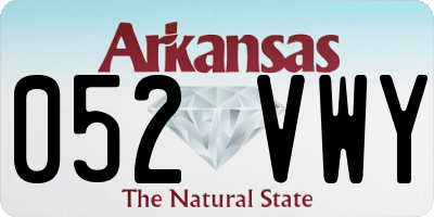 AR license plate 052VWY