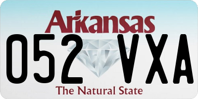 AR license plate 052VXA
