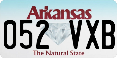 AR license plate 052VXB