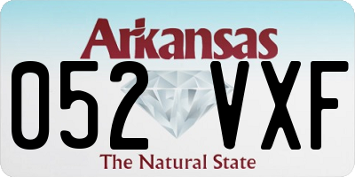 AR license plate 052VXF