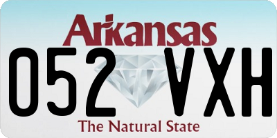 AR license plate 052VXH