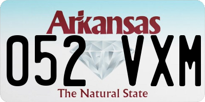 AR license plate 052VXM
