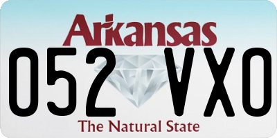 AR license plate 052VXO