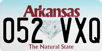 AR license plate 052VXQ
