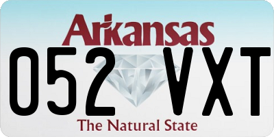 AR license plate 052VXT