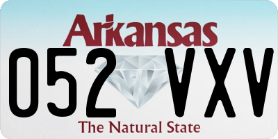 AR license plate 052VXV