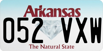 AR license plate 052VXW