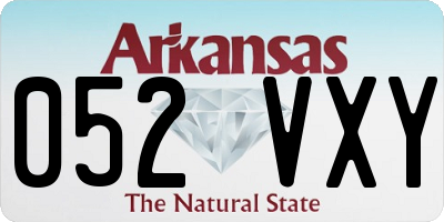 AR license plate 052VXY
