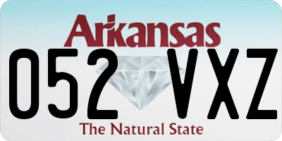 AR license plate 052VXZ