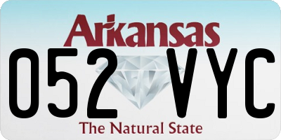 AR license plate 052VYC