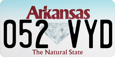 AR license plate 052VYD