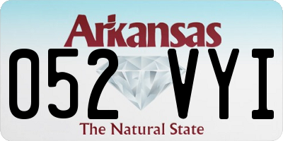 AR license plate 052VYI