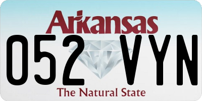 AR license plate 052VYN