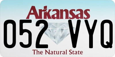 AR license plate 052VYQ