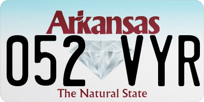 AR license plate 052VYR
