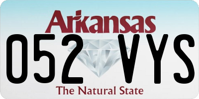AR license plate 052VYS