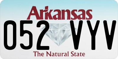 AR license plate 052VYV