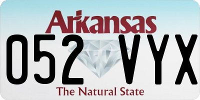 AR license plate 052VYX