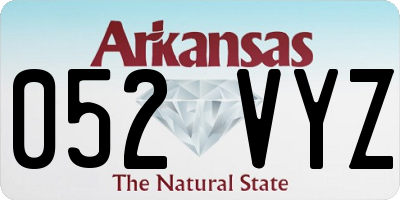 AR license plate 052VYZ