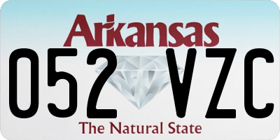 AR license plate 052VZC