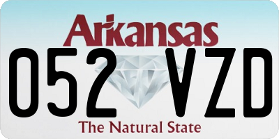 AR license plate 052VZD