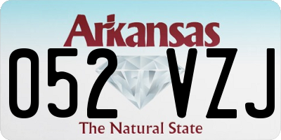 AR license plate 052VZJ