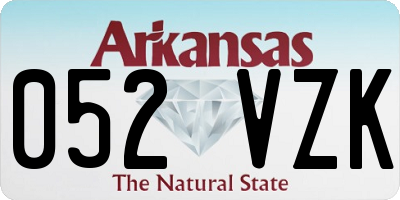AR license plate 052VZK