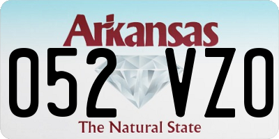 AR license plate 052VZO