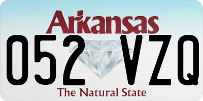 AR license plate 052VZQ