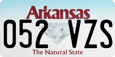 AR license plate 052VZS