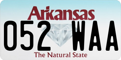 AR license plate 052WAA