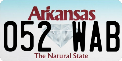 AR license plate 052WAB
