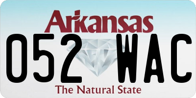AR license plate 052WAC