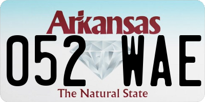 AR license plate 052WAE