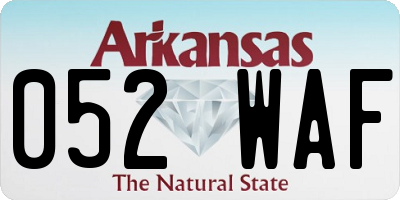 AR license plate 052WAF