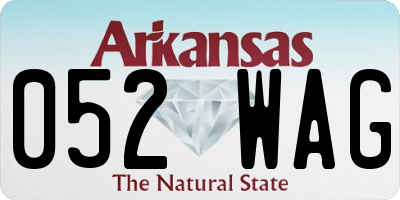 AR license plate 052WAG
