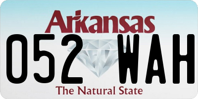 AR license plate 052WAH