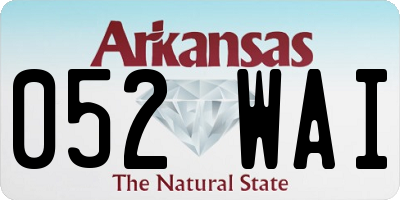 AR license plate 052WAI