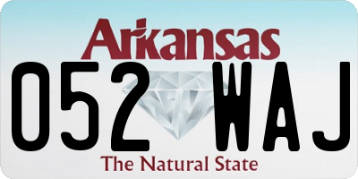 AR license plate 052WAJ