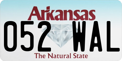 AR license plate 052WAL