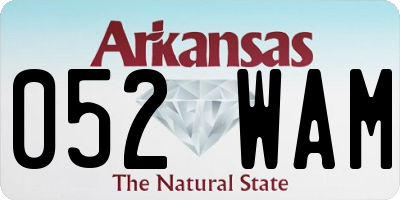 AR license plate 052WAM