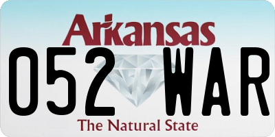 AR license plate 052WAR