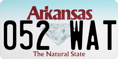 AR license plate 052WAT