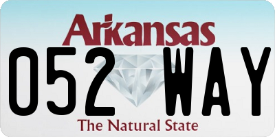 AR license plate 052WAY