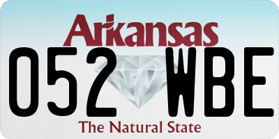 AR license plate 052WBE